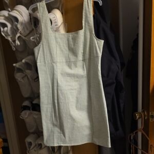 Lulu's Green Checkered Mini Dress